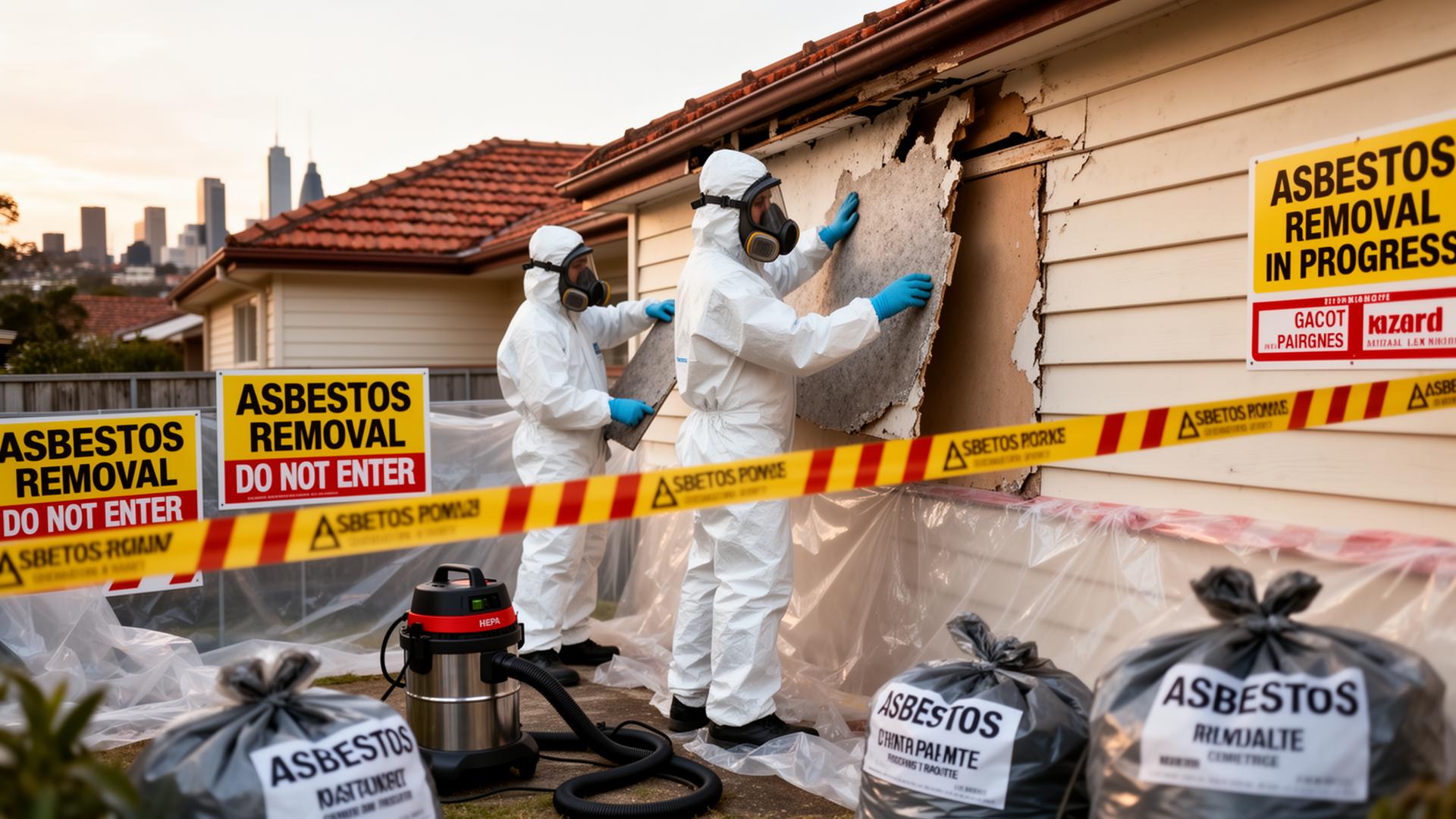 Licensed asbestos removalists working safely in Sydney